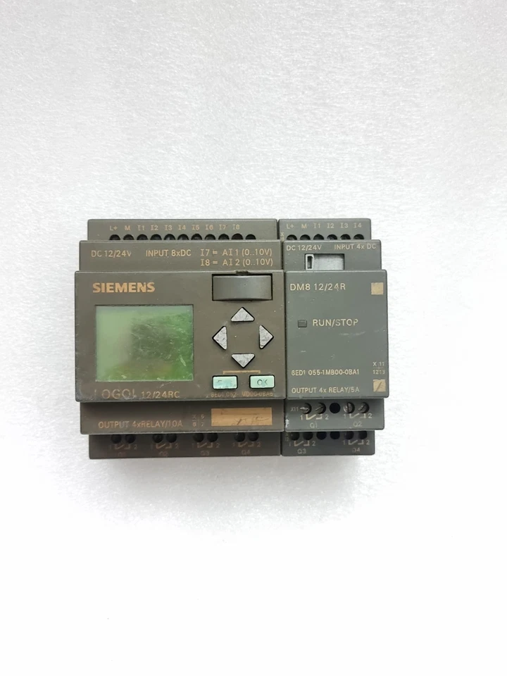 Siemens 6ED1052-1MD00-0BA5 Logo With 6ED1055-1MB00-0BA1 Expansion Module